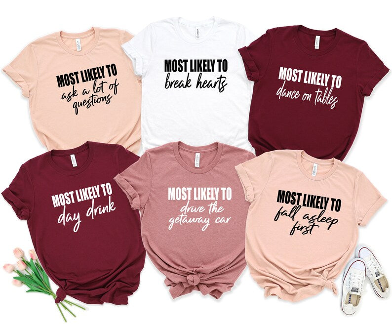 Bachelor or bachelorette Party shirts