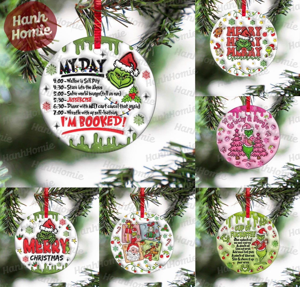 Customized Grinch ornaments