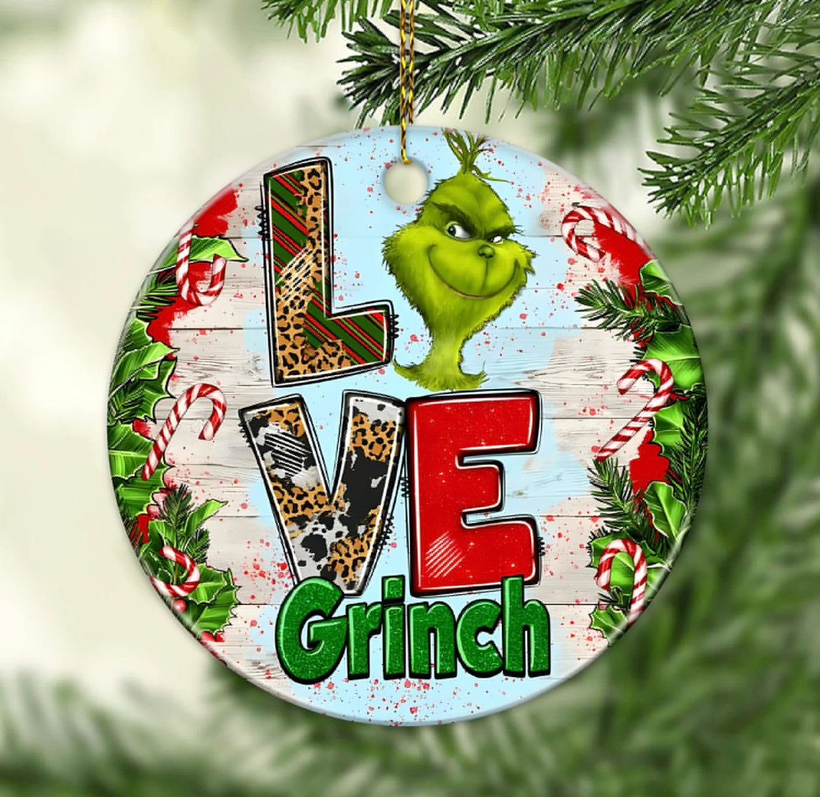 Customized Grinch ornaments