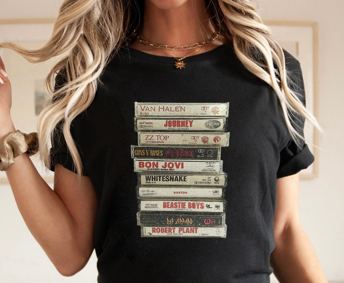 Cassette tape shirts