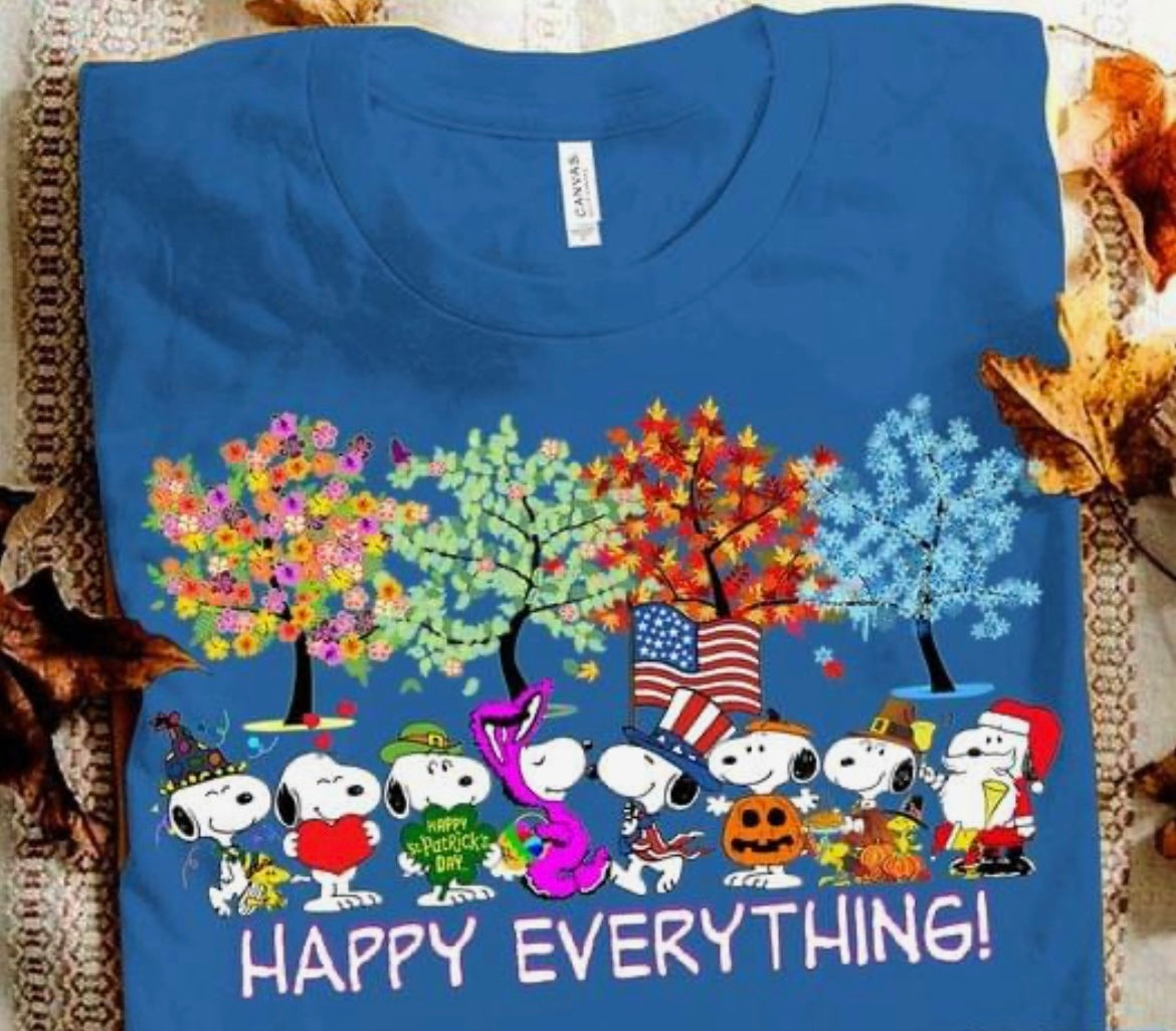 Snoopy all holiday shirt