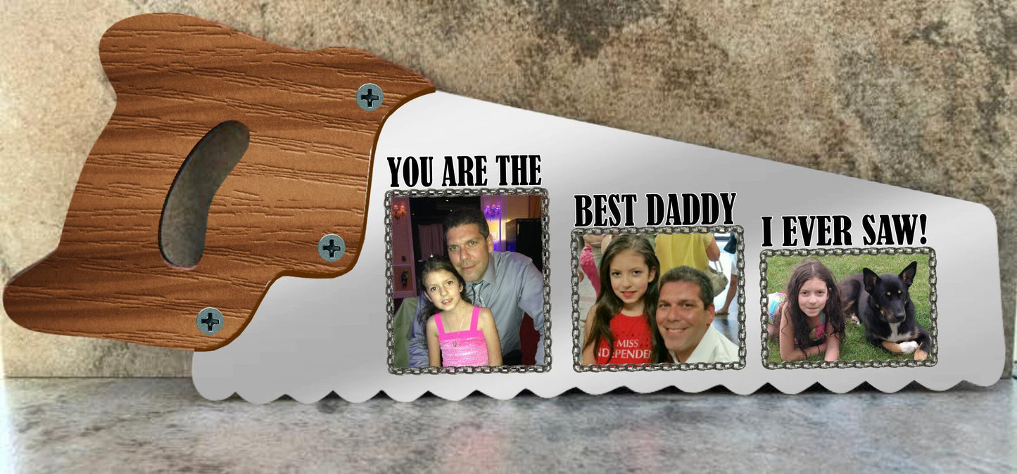 Gifts for Father's customized Saws with photo