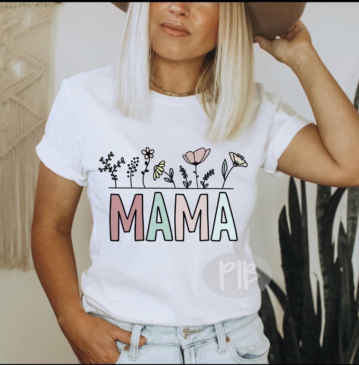 Mom, Grandma with flower long sleeve shirts