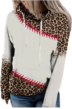 Baseball Leopard Customized Hoodie